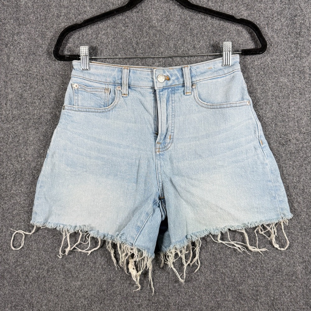 Madewell The Curvy Perfect Mid Length Jean Shorts Light Wash Women's Size 25